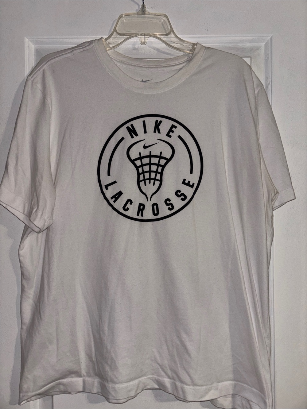 Nike White Lacrosse Graphic Short Sleeve Tee